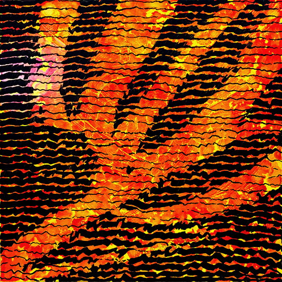 Mark1, 2025, Oil, Varnish, Acrylic & Marker on Canvas, 40cm x 40cm