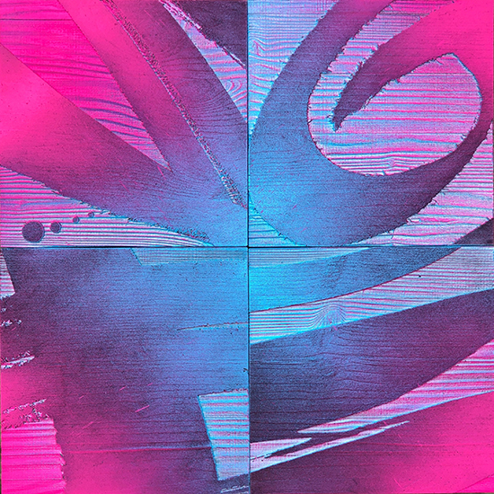 VOTE, 2024, Acrylic & Spray Paint on Wood, 60cm x 60cm